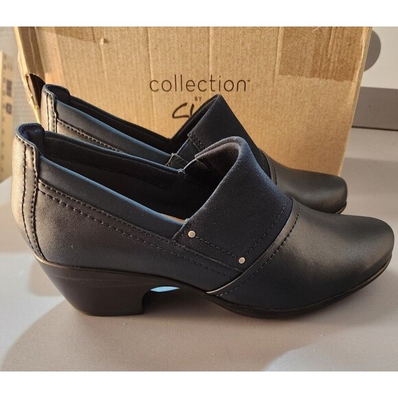 Clarks Women's Collection Emily Step Shoes Blue Size 9.5 NIB Leather - Picture 4 of 10